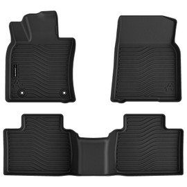 Auxko All Weather Floor Mats Fit for Toyota Camry 2025 2026 Include Hybrid LE/SE/XLE/XSE TPE Liners Camry Accessories All Season Guard Odorless Anti-Slip Floor Mats Black