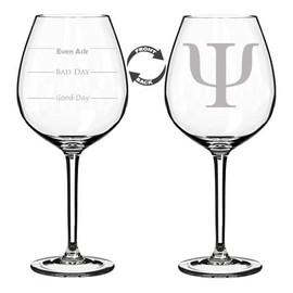 MIP Brand Wine Glass Goblet Two Sided Good Day Bad Day Don't Even Ask Psychologist Psychology (20 oz Jumbo)
