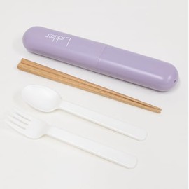 Yellow Studio Lækker Trio Set Chopsticks Spoon Fork Made in Japan Lilac Purple