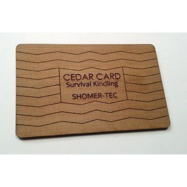 Fire Cards Magnesium or Cedar Cards for Emergency fire Starting (Cedar)