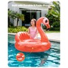 QPAU 43" Flamingo Pool Float, Neon Coral Inflatable Pool Float
