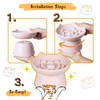cat Slow Feeder Ear Shape Pink
