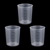 3pcs Rice Measuring Cups for Cooker, 100ml Transparent Plastic Laundry