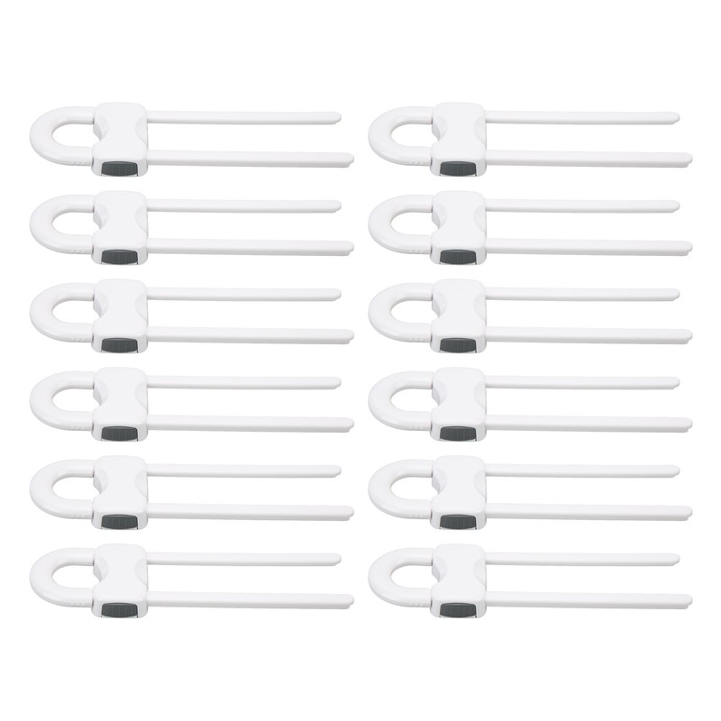 12PCS U Shaped Child Locks Safety Cabinet Childproof Latches for
