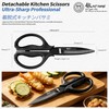 XYJ Black Titanium Kitchen Scissors, Heavy Duty Stainless Steel Kitchen