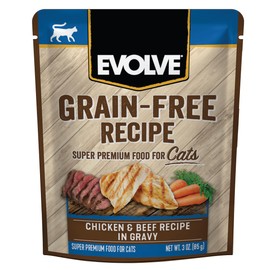 Evolve Grain Free Chicken & Beef Recipe in Gravy Wet Cat Food | 3 oz - 24 pk