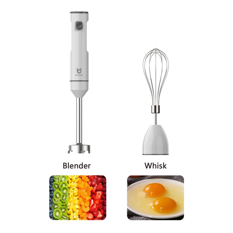 Cordless Hand Blender, UTALENT Variable Speed Immersion Blender handheld Rechargeable,