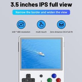RG353V Handheld Game Console RG353V Video Games Console 3.5" IPS Screen Android 11 and Linux System RK3566 64bit Game Player Retro Gaming Console Bluetooth 4.2 and 5G WiFi White