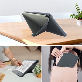 DMLuna Origami 2-Way Stand Case for Kobo Libra Colour (Model:N428, 2024 Release), Slim and Lightweight Premium PU Leather Protective Cover with Auto Sleep Wake Feature, Hill Flower