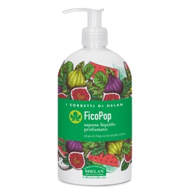 Helan I Sorbetti FicoPop - Sapone Liquido Mani Profumato Tonificante con Anguria e Fico, Sapone Mani Gel Detergente Naturale Delicato con Zuccheri Idratanti e Olio di Cocco per Pelli Sensibili, 500 ml