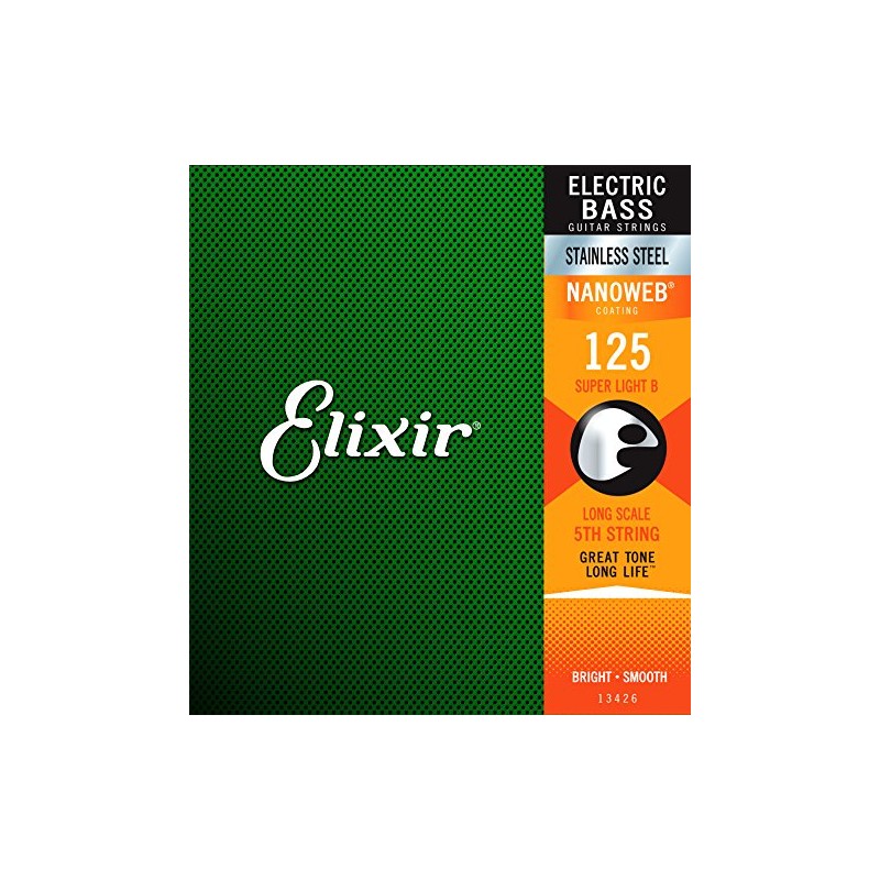 Elixir, / Nanoweb Stainless Steel Single Bass String, .125 (13426)