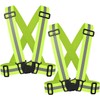 2 Pieces Reflective Vest for Cycling Motorcycle Running, 360° High