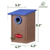 Kingsyard Recycled Plastic Bird House for Outdoors - Weatherproof Wren