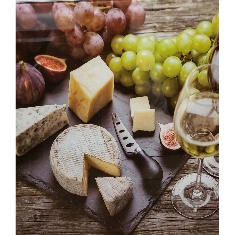 Home Basics Glass Cutting Board, Rectangle, (12" x 16") WINE
