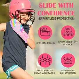 Ausletie Sliding Mitt, Baseball Softball Sliding Glove for Kid Youth, Left & Right Hands, Hand and Wrist Protection