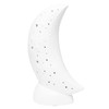 Simple Designs LT3338-WHT Porcelain Fun Shaped Crescent Moon Over Clouds