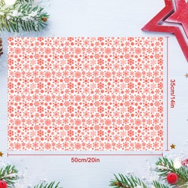 NEBURORA 60 Sheets Christmas Snowflake Tissue Paper Red Snowflake Gift Wrapping Tissue Paper for DIY Crafts and Christmas Party Decorations