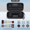 GWCASE Dart Case for 6 Steel and Soft Tip Darts,