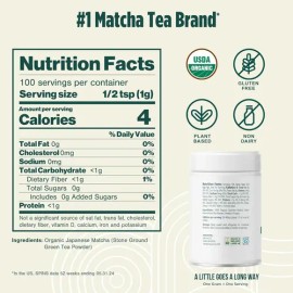 Jade Leaf Matcha Orgánico Japonés 3.53 Oz Vegano