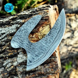Damascus CUSTOM HANDMADE FORGED DAMASCUS STEEL PIZZA CUTTER ULU KNIFE BLANK BLADE 2655