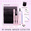 Eyelash Extensions Set, Natural 60D Eyelash Clusters, D Curl, Lash