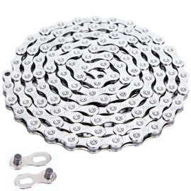 Shallho 10 Speed Bike Chain 116 Left Steel High Strength Bicycle Derailleur Chains for 10 Speed Road Bikes Mountain Bikes