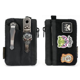VIPERADE VE17 Mini EDC Pocket Pouch, Small EDC Organiser with 4 Pockets, Mini EDC Tool Bag with Hook and Loop Area, Mini EDC Bag, Multitool Organiser, Small Backpack Additional Bag
