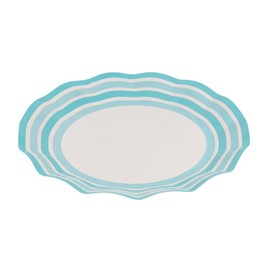 Pearl Metal D-262 Alamodo Wave Paper Plate, 10.2 inches (26 cm), 5 Pieces, Blue Line