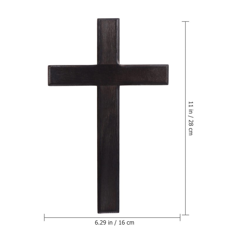 11 Inch Wall Mounted Jesus Cross Rustic Wooden Crucifix for