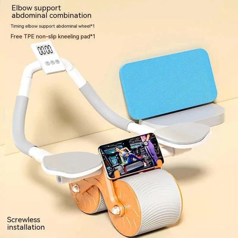 Automatic Rebound Abdominal Muscle Wheel - Color: Orange, style: No