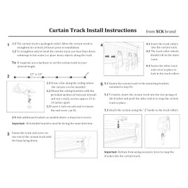 XCK Flexible Ceiling Curtain Track Ceiling Mount 10 ft Curved Shower Curtain Rod for Bay Window Curtains & Room Divider Curtains Bendable Curtain Rail White RV Curtain Track