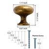 Goo-Ki Antique Brass Zinc Alloy Cabinet Knobs - Single Hole