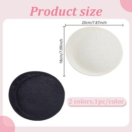 HOBBIESAY 2Pcs Hat Base 2 Colors Millinery Fascinator Base Cloth Fascinator Hat Base Cocktail Hats Making Base Women Sinamay Hat Base for Making Party Wedding Church Hat