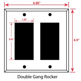 Art Plates - Double Gang Rocker Switch Plate - Peace - (Made in USA)