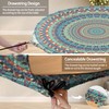 Opstellen Boho Vinyl Round Tablecloth Waterproof Fitted Table Cloth Summer