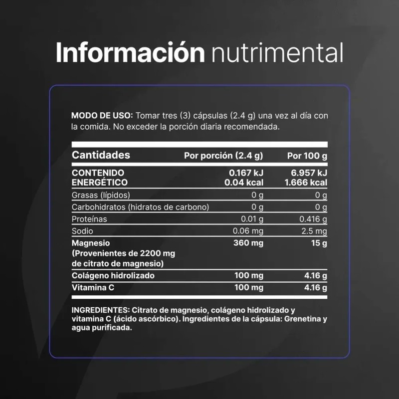 Citrato De Magnesio 240 Cápsulas B Life Citrate Mag