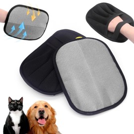 2025 New Upgraded Electrostatic Pet Hair Removal Gloves - Reusable Cat Hair Remover & Dog Hair Removal Mitt with Elastic Cuff & Finger Loops for Furniture, Bedding, Car (2pcs)
