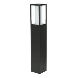 Licht-Erlebnisse Outdoor Floor Lamp, Path Lighting, Outdoor Standing, Aluminium, Black, White, Garden, Patio, 45 cm Small, IP44, GU10, Bollard Light, Low Glare