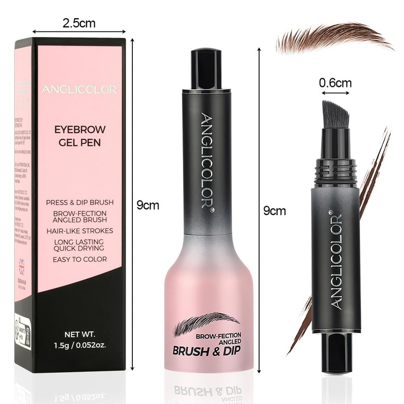 LOPHE Brow Fection Angled Brush, Dip Eyebrow Brush, Microblading Eyebrow