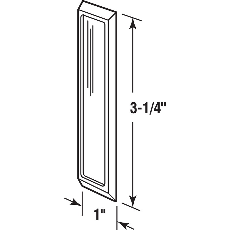 Prime-Line MP2550 Self-Adhesive Window Finger Pull, Black Plastic (4 Pack)