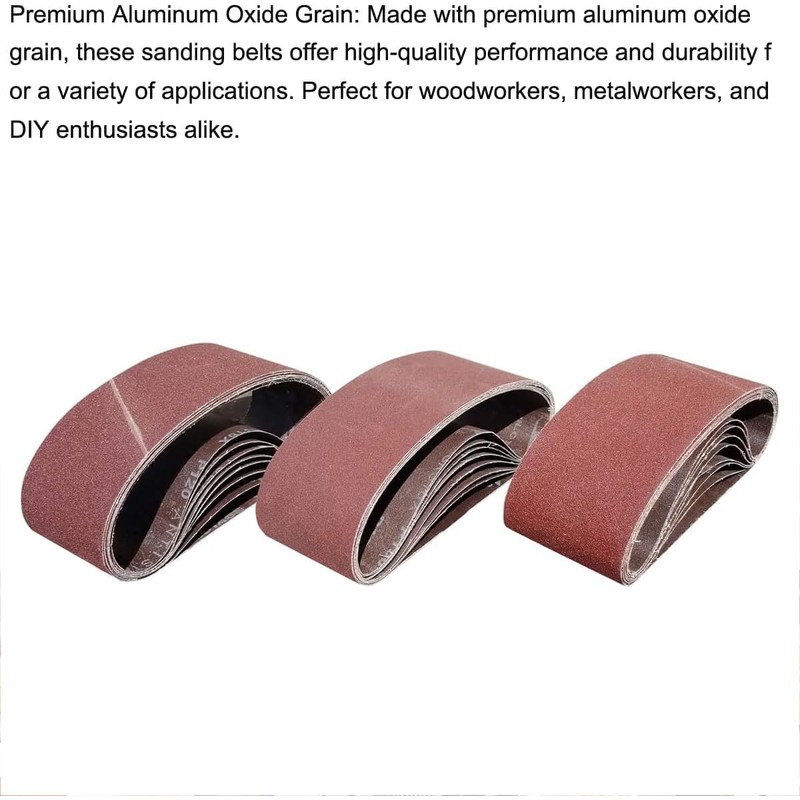 Tonmp 15 PCS 4" x 21" Premium Sanding Belts -
