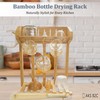 AKS B2C Bamboo Baby Bottle Drying Rack, Vertical Space Saving
