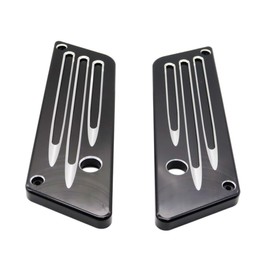 SZYUMO 2pcs Aluminum Motorcycle Saddlebag Latch Cover Decorative Cover For Touring Street Glide Electra Glide Road King 1993-2013