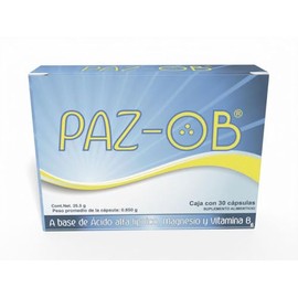 EXELTIS RETHINKING HEALTHCARE Paz Ob Suplemento Alimenticio con 30 cápsulas a Base de Magnesio, Ácido Alfa Lipóico y vitamina B