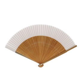 Ken Onishi S22-MTM01 Folding Fan Plain Short Cotton 9.1 inches (23 cm), Ripple, Made in Japan