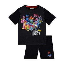 Poppy Playtime Boys' Pyjamas, Short Summer, Gamer Pyjamas for Boys, black
