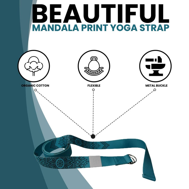 Yoga World Yoga Strap - Stretch Belt for Flexibility Training,