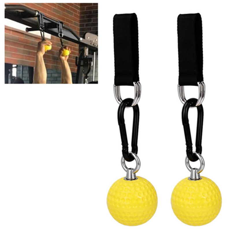 Yellow Pull Up Arm Strength Training Hanging Ball Gym Exercise