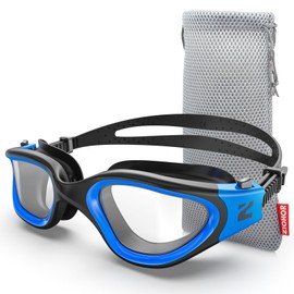ZIONOR Optical Swimming Goggles G1 Leakproof (Black-Blue -600)