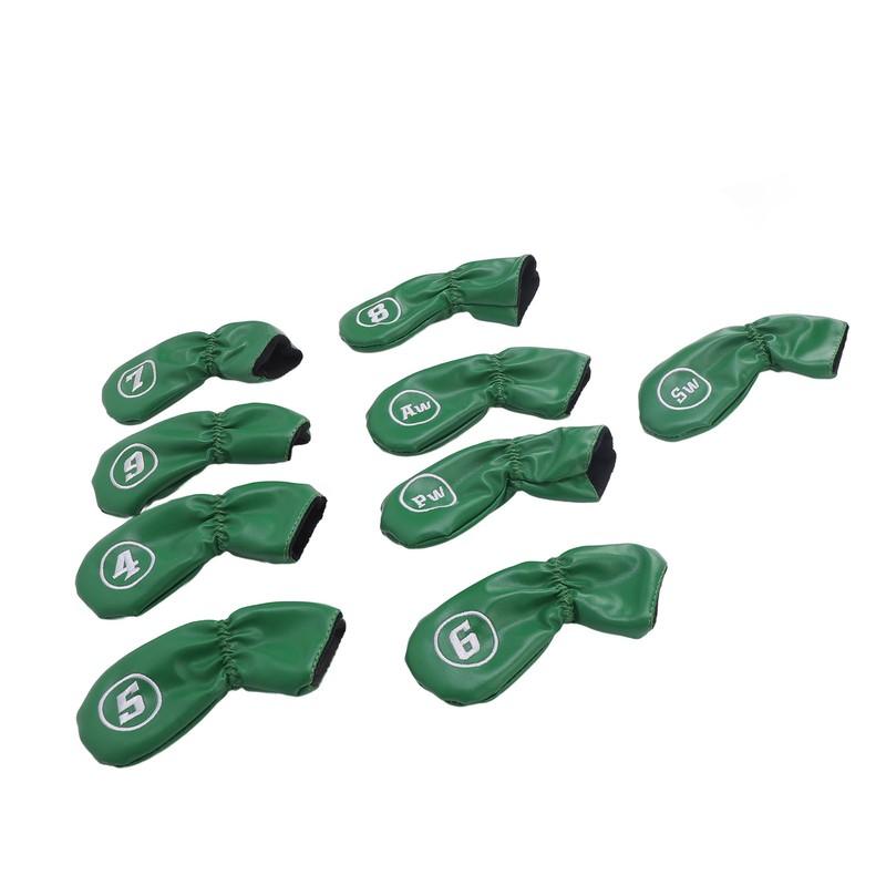 9pcs Golf Club Cover PU Leather Stylish Portable Golf Head